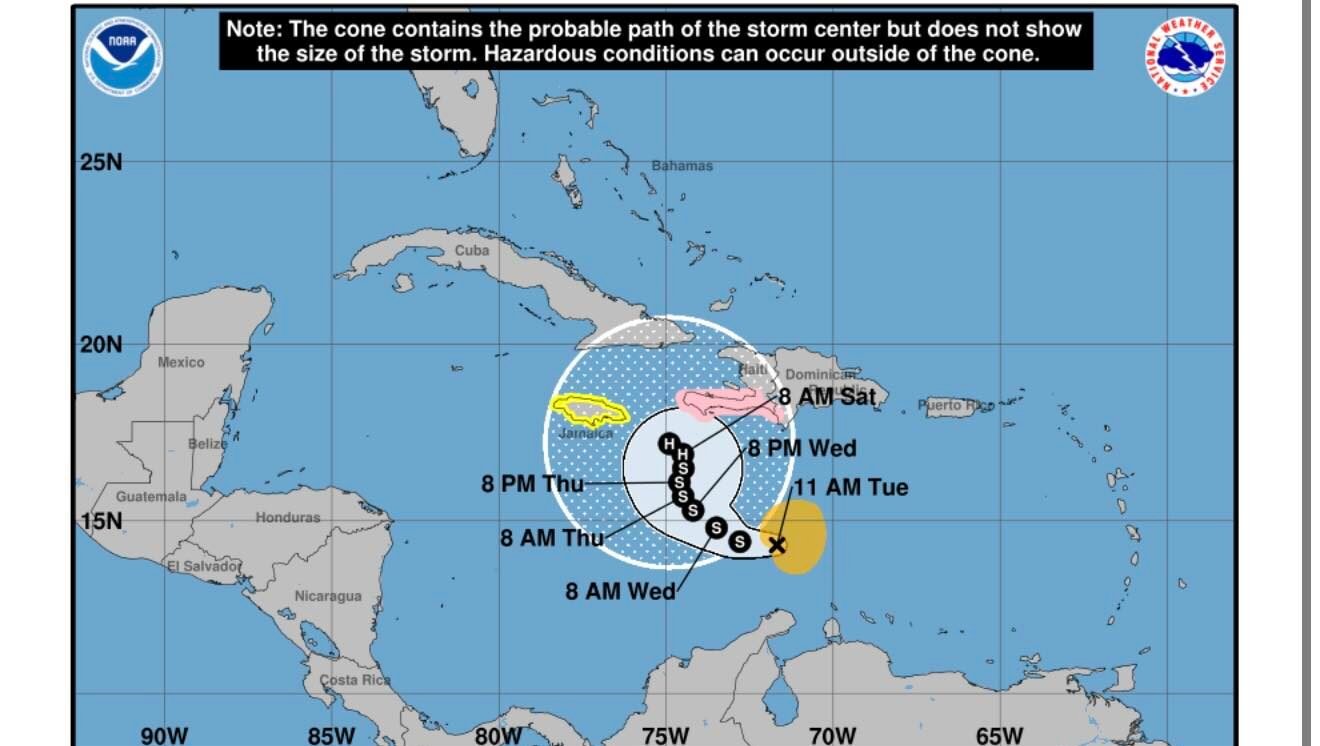 Tropical Storm Watch In Effect for Jamaica as Melissa forms