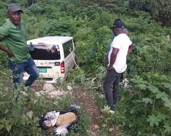 Driver Escapes Injury After Crash Linked to Spilled Construction Material in St Thomas
